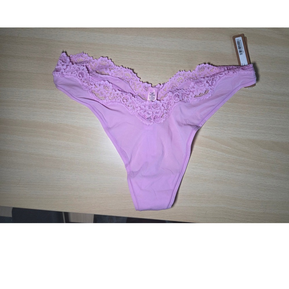 SKIMS Fits Everybody Lace Dipped Thong Petal Pink XL PN-THG-4135